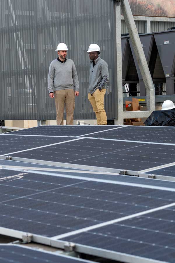 Solar panels on Duke building