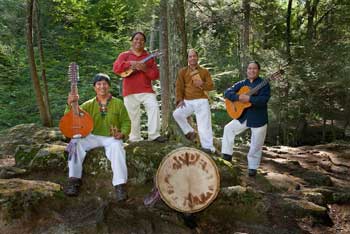 The South American musicians of Andes Manta 