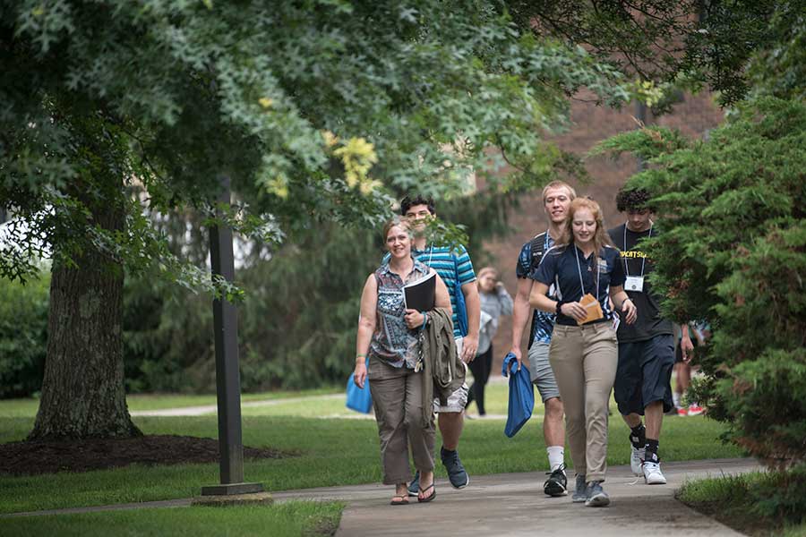 Students on a walking tour