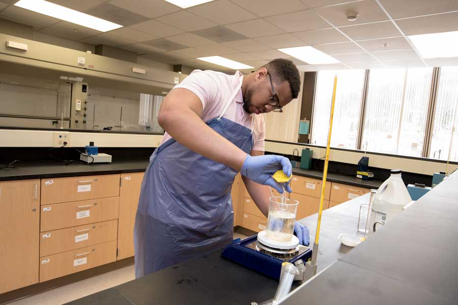 Student in Lab