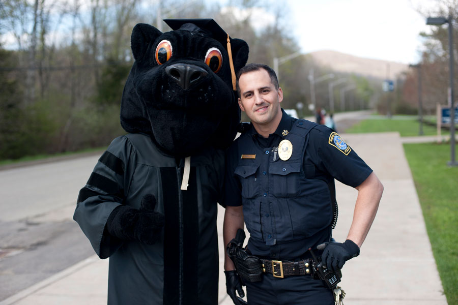 Panther with officer