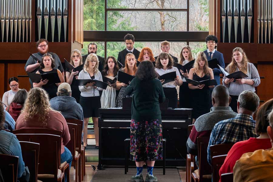 Vocal arts ensemble performing