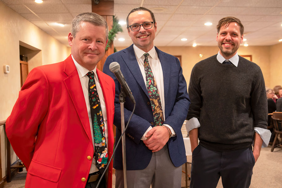 Shown are (from left) ARG President and COO Jon Giberson, ARG Board of Directors Chairman Neil Halloran and Halloran Philanthropies Executive Director Brian Halloran. 
