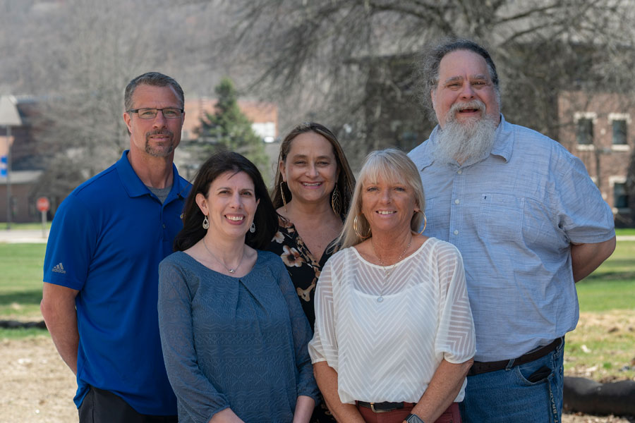 Members of Pitt-Bradford's faculty and staff celebrating milestones