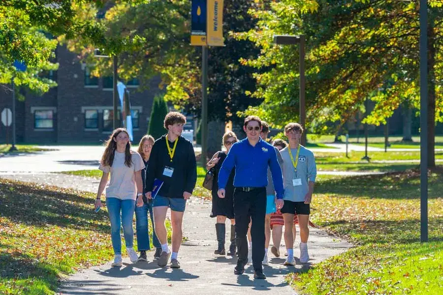 Admissions giving a tour