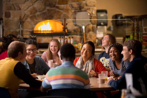 Students in Dining Hall