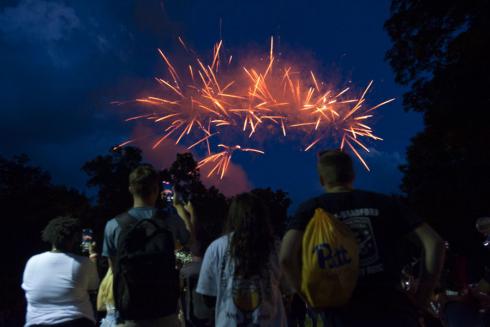 Fireworks display at convocation carnival