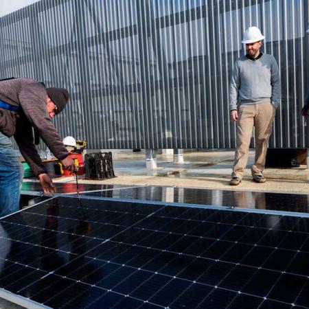 Solar panels on Duke Building