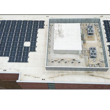 Solar Panel installation on top of the Duke building 