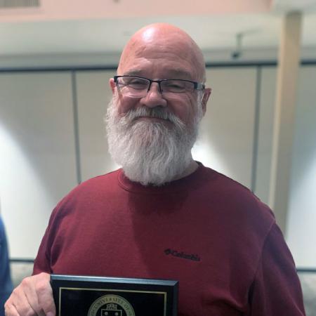 Bill Kline receiving the staff recognition award