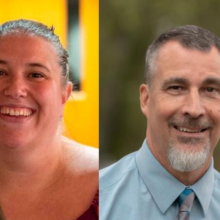 Jenny Crytzer, left, and Dr. William Clark, right
